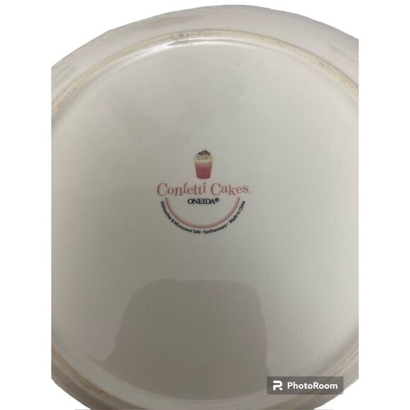 Dessert Plates Set, 3 W/ Serving Tray,‎ Oneida Sprinkles. - Picture 7 of 7
